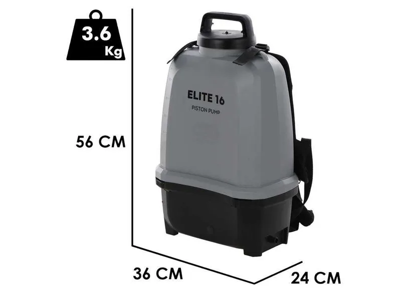 Volpi ELITE 16 - Pompe de pulvérisation à dos à batterie - 2X 14.4V 2Ah - 8 bar