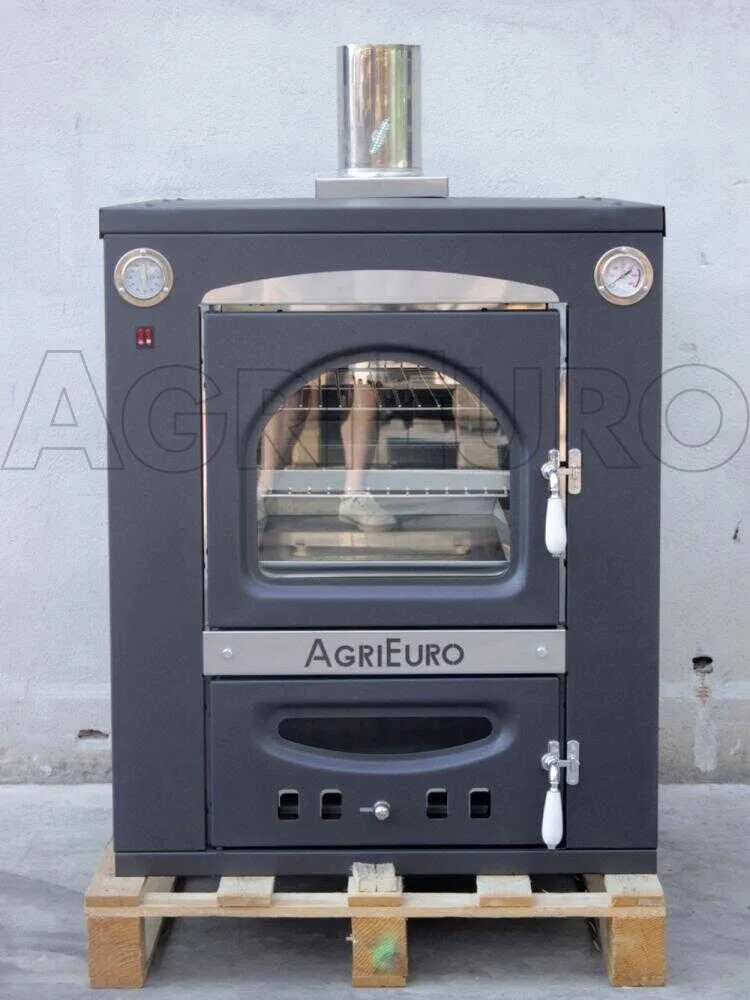 AgriEuro Medius 80 Inc - Four à bois en acier encastrable - Ventilé
