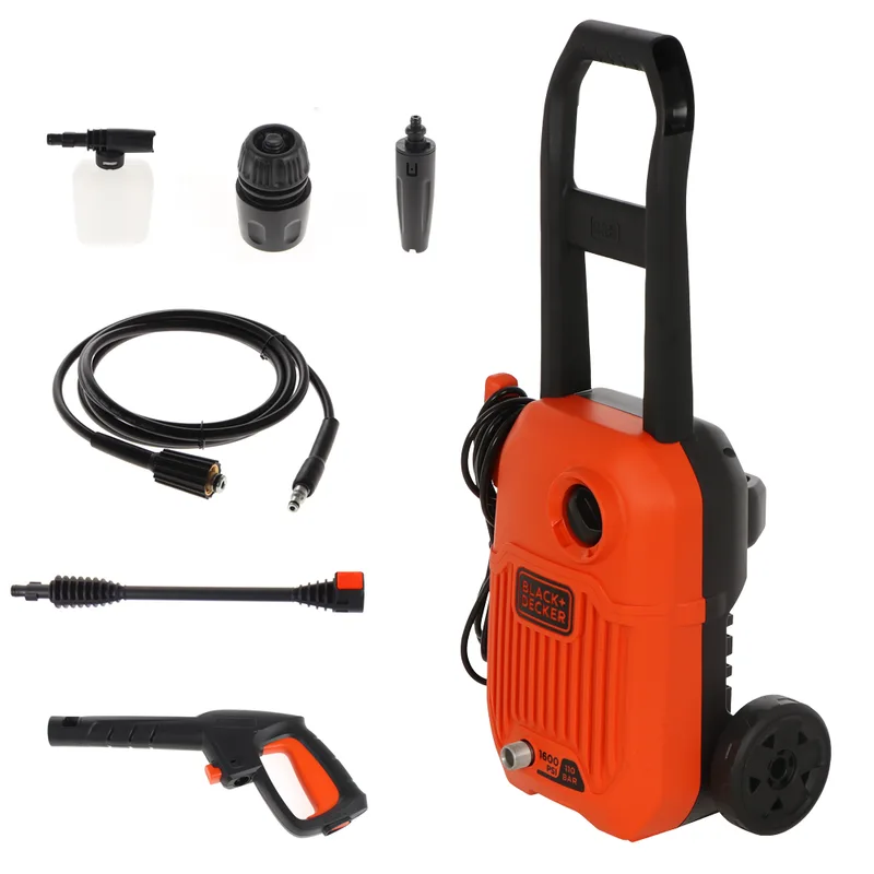 Black & Decker BEPW1300-QS - Nettoyeur haute pression électrique à eau froide compact - 110 bar - 396 l/h
