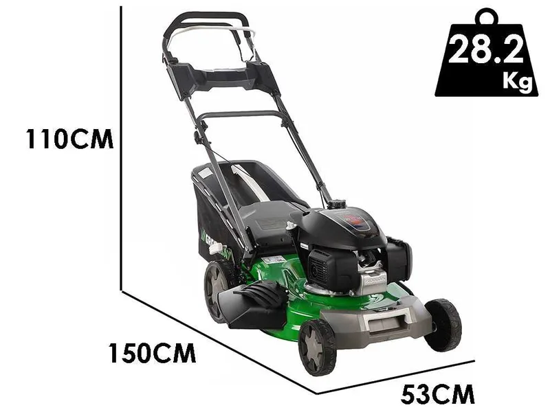 GreenBay GB-LM 51 H MY25 - Tondeuse à gazon thermique tractée - 4 en 1 - Moteur Honda GCVx170 - Largeur de coupe 51 cm
