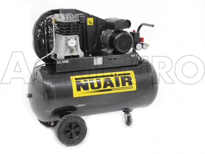 Nuair B2800 /100 CM2 - Compresseur d'air électrique monophasé à courroie - Moteur 2 CV - 100 L