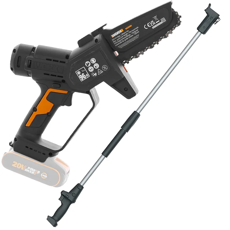 Worx WG326E.9 - Élagueuse sur batterie + perche de rallonge de 125 cm