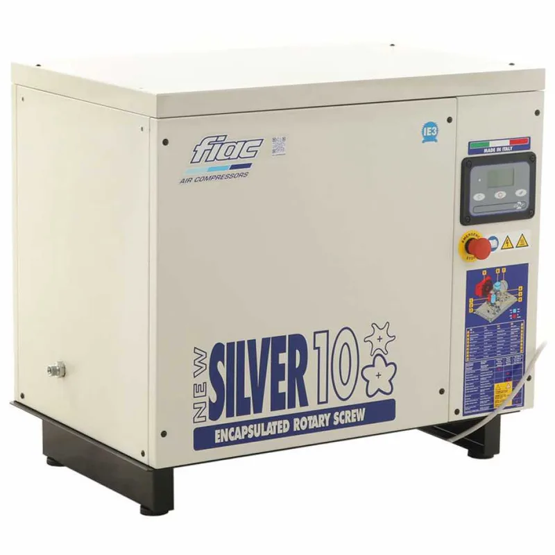 Fiac New Silver 10 - Compresseur rotatif triphasé à vis silencieux - Moteur 10 HP