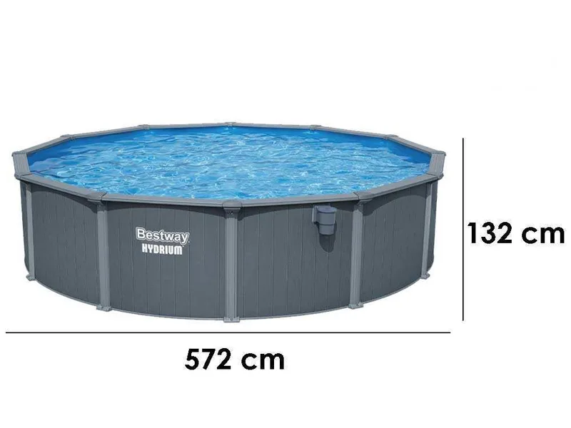 Bestway Hydrium 561CS - Ø549x132 cm - Piscine ronde pour 11-15 personnes
