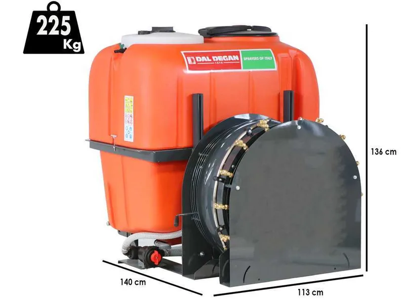 Dal Degan volkan extra 600L - Atomiseur porté avec raccord pour tracteur - pompe aps 71