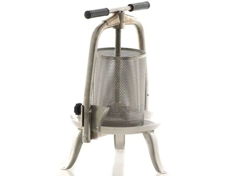 Baesso V20 Inox - Pressoir à vis pour fruits et légumes 9 L – Cage en acier inoxydable