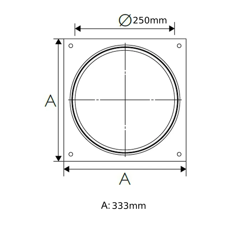 Schiedel plaque de base montage au sol pour coude avec pied de support Ø200 mm brillant