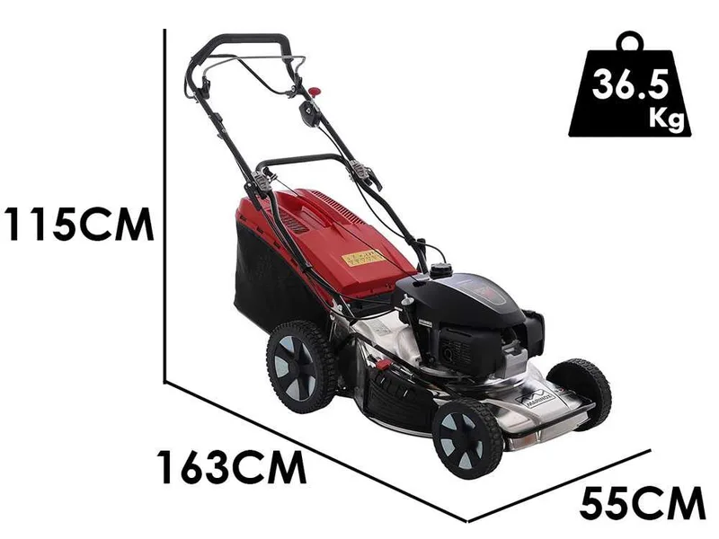 Marina Systems MX 55 SH 3V - Tondeuse à gazon thermique tractée - Moteur Honda GCVx 200 - Acier INOX