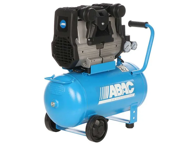 Abac pole position quiete OS20 - Compresseur d'air électrique monophasé insonorisé - Oil-less - Moteur 2 CV - 24 L