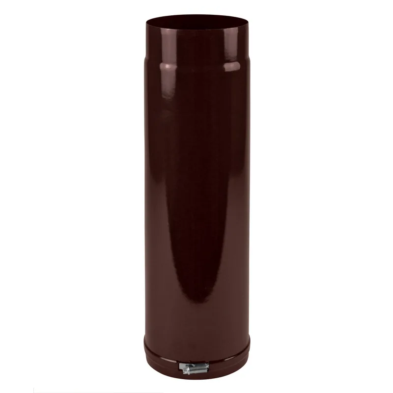 Raik Tuyau de Fumée / Tuyau de Poêle Émaillé 150mm - Tube Télescopique Marron