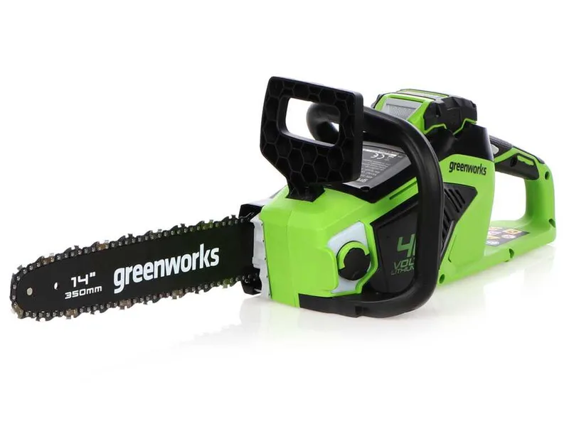 Greenworks GD40CS15K4 - Tronçonneuse à batterie 40 V 4 Ah - Guide de 35 cm