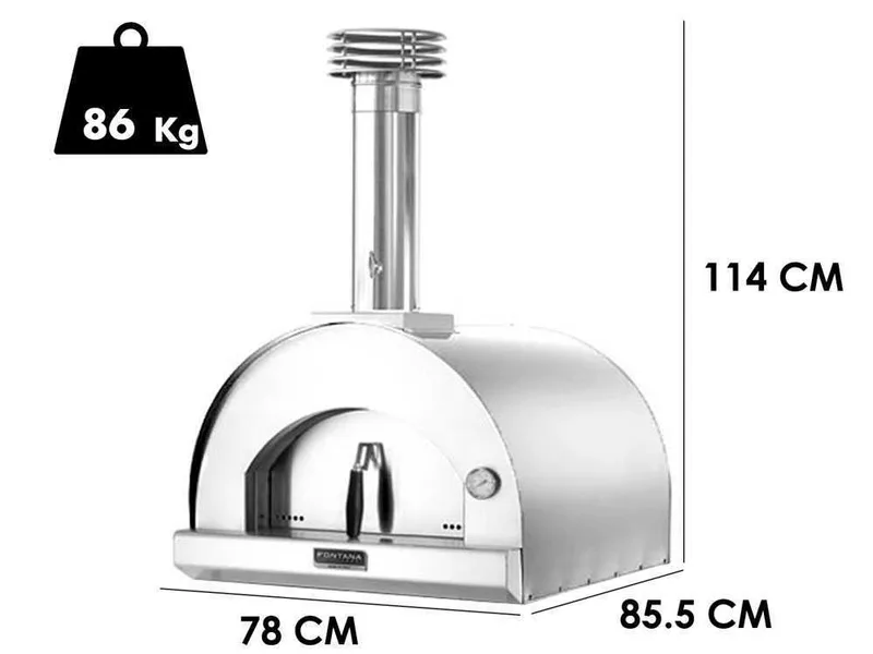 Fontana Margherita - Four à bois - INOX