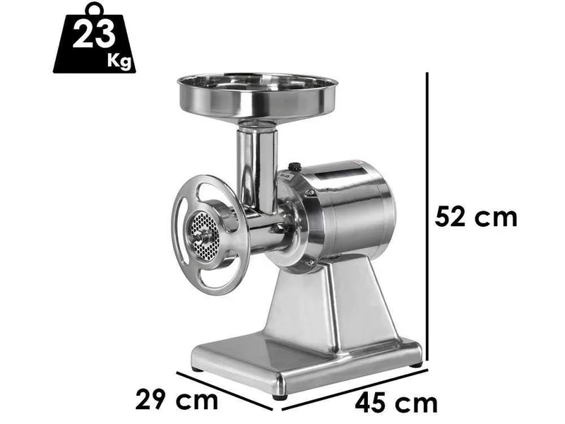 Fimar TC22SN - Hachoir à viande électrique - 230 V - 1,5 CV - Groupe de hachage en INOX - Sans inverseur de marche