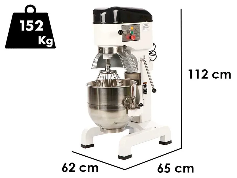 Prismafood iLine MZPL040 - Batteur mélangeur planétaire professionnel - Cuve en inox 40 litres