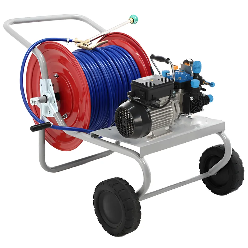 Kit Motopompe électrique de pulvérisation avec chariot - Bertolini Pumps POLY 2020 H.P. RTE.1 - Pour produits chimiques et acides
