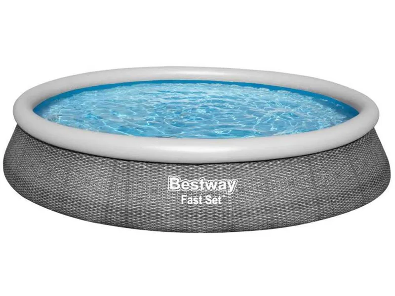 Bestway FAST Set 57376 - Ø396x84 cm - Piscine gonflable + Pompe de filtration 29 W