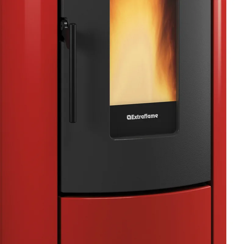 Extraflame Evolution Line Rosanna Idro poêle à granulés bouilleur acier bordeaux