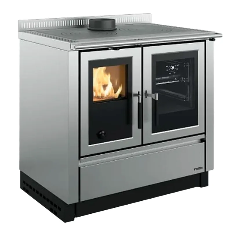 La Nordica VENEZIA.16 - cuisinière à bois en acier inoxydable