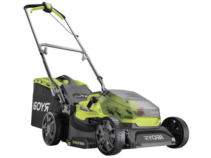 Tondeuse électrique à batterie RYOBI RY18LM37A-140 - 18V - 4Ah - bac de 45 l - Coupe de 37 cm