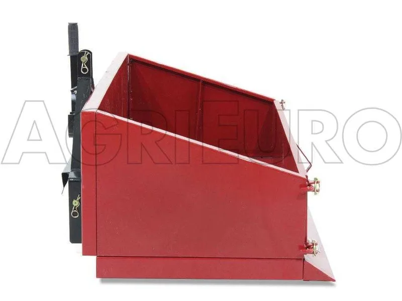 Benne agricole pour tracteur GeoTech Pro TB120 basculante en métal - lame de raclage