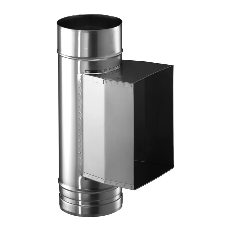 Schiedel PRIMA PLUS raccord de porte de nettoyage angulaire Ø113 mm avec siphon à condensats simple paroi mat