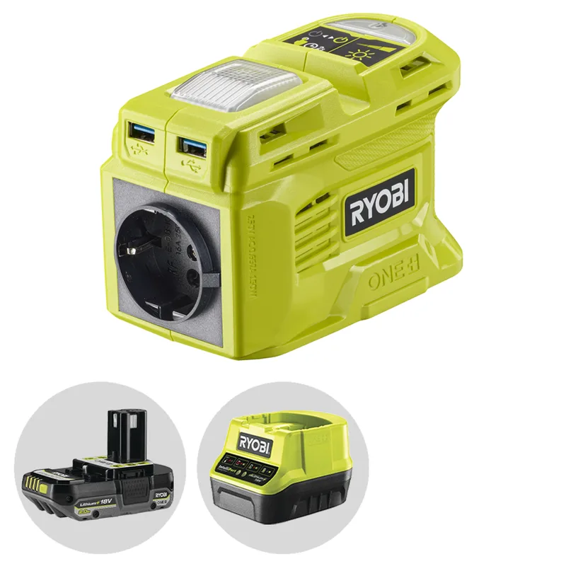 Ryobi RY18BI150B-0 - Inverter 18V 2Ah - Puissance 150 W - Fonction chargeur