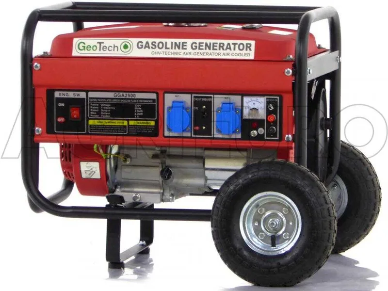 GeoTech GGA2500 - Groupe électrogène 2.1 kw monophasé à essence - sur chariot