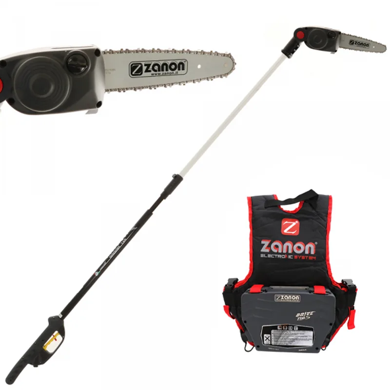 Perche d'élagage à batterie sur perche télescopique AL 200 Zanon Rino - 50.4 V 6.4 Ah