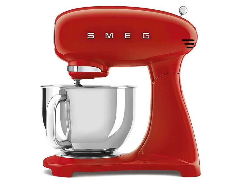 Smeg Full Color Rouge - Batteur mélangeur planétaire - Cuve en acier inoxydable de 4,8 litres
