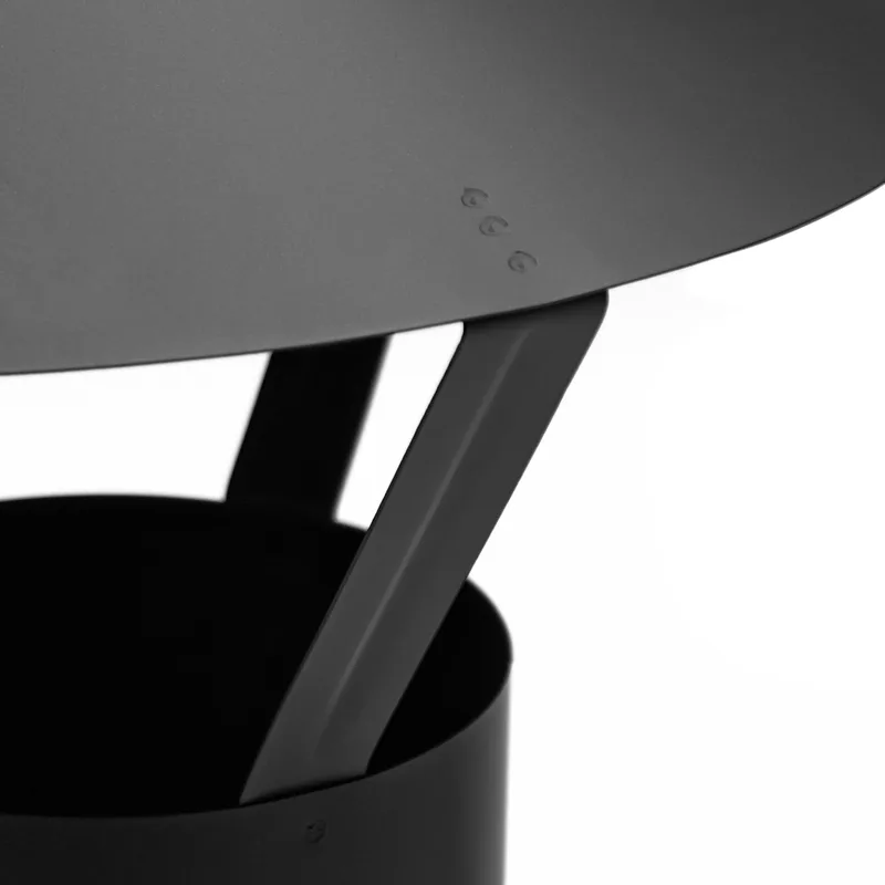 Raik Basic chapeau de pluie FAL 180mm EW noir pour tuyau de fumée / conduit de fumée