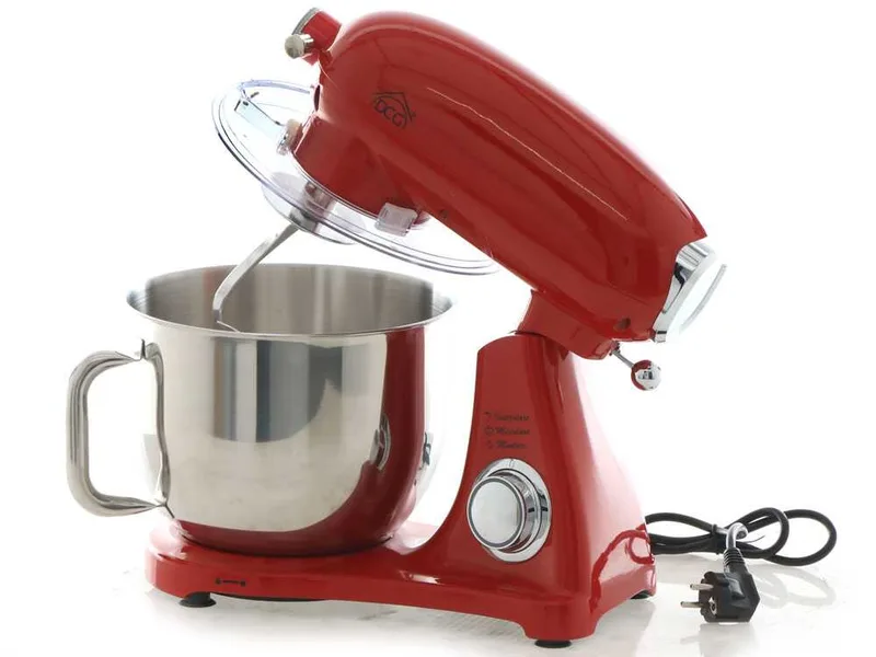 DCG KM1510R 7l - Batteur mélangeur planétaire - Avec cuve en acier de 7 litres - Multifonction à enclenchement rapide