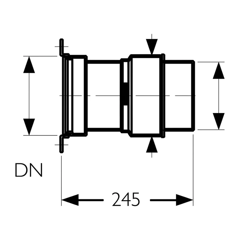 Schiedel Manchon de raccordement ajustable Ø 120 mm pour PPL Ø 150 mm