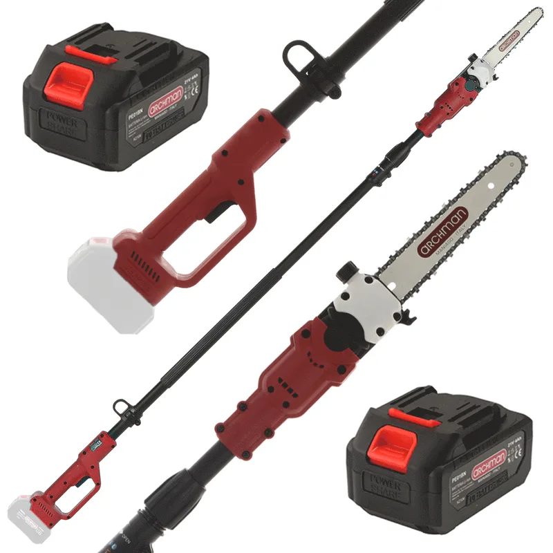 ARCHMAN PE04AT - Élagueuse à batterie sur perche télescopique - 180-270 cm - 2x 21V 4Ah