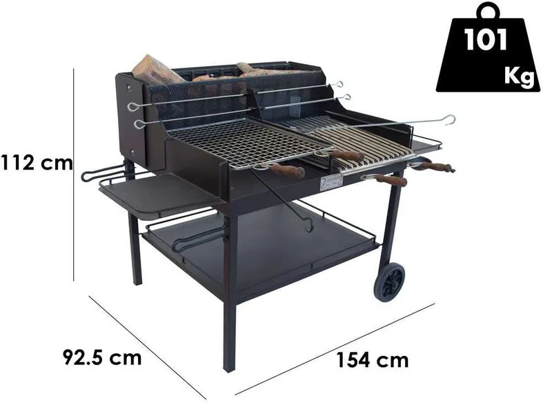 Cruccolini Little Tuscany - Barbecue en fer artisanal à bois et à charbon