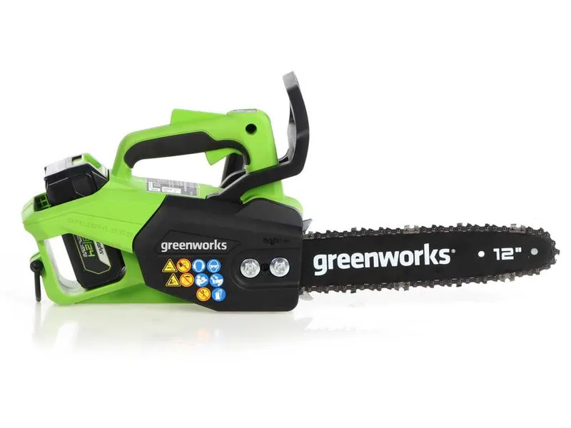 Greenworks GD48TCS - Tronçonneuse à batterie 48V 5Ah - Lame de 30 cm