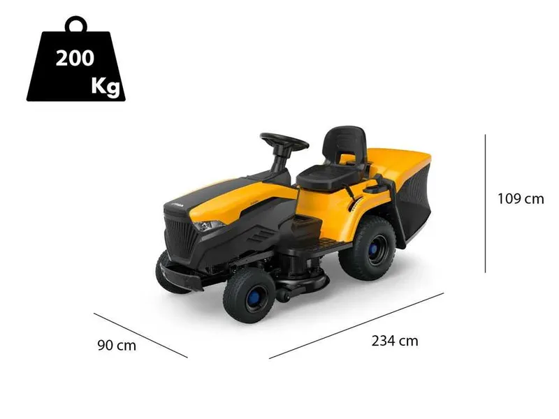 Tracteur tondeuse à batterie Stiga Estate 384e - Bac de ramassage - Puissance 48 V/30 Ah