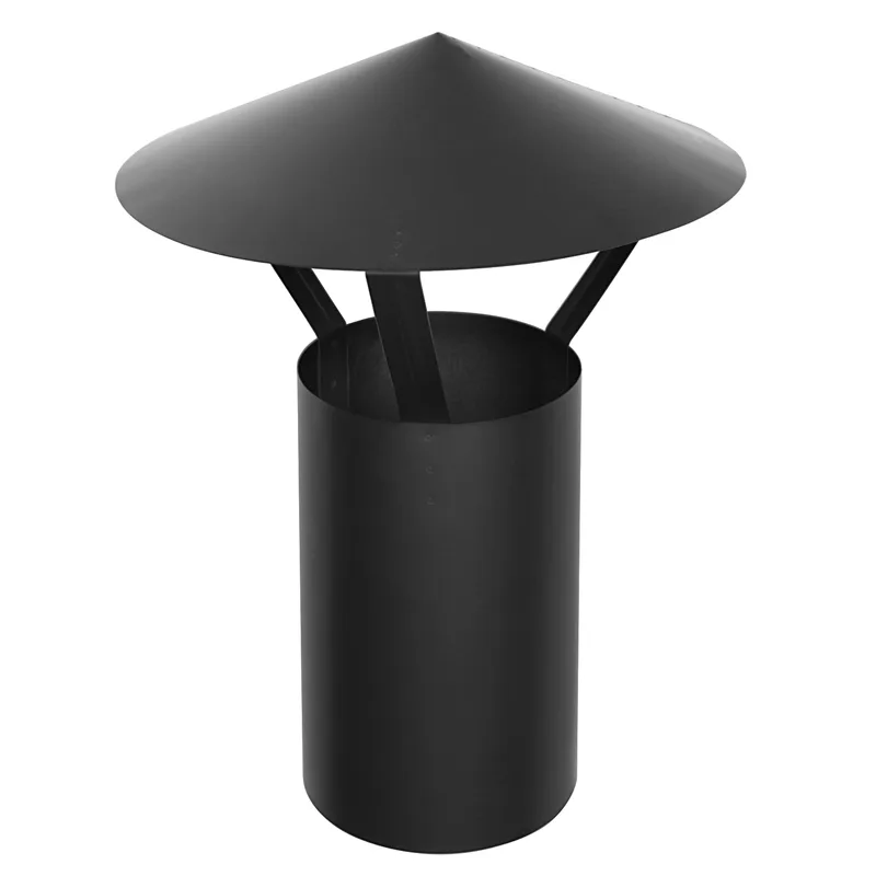 Raik Basic chapeau de pluie FAL 130mm EW noir pour tuyau de fumée / conduit de fumée