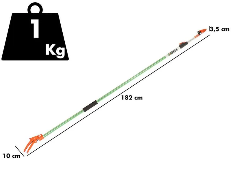 Sécateur sur perche télescoppique GeoTech FP 180-300 avec système Cut & Hold