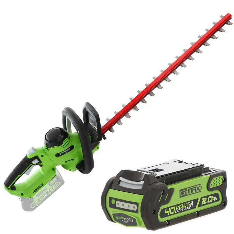 Greenworks G40HT - Taille-haie électrique à batterie 40V/2Ah - Lame de 61 cm
