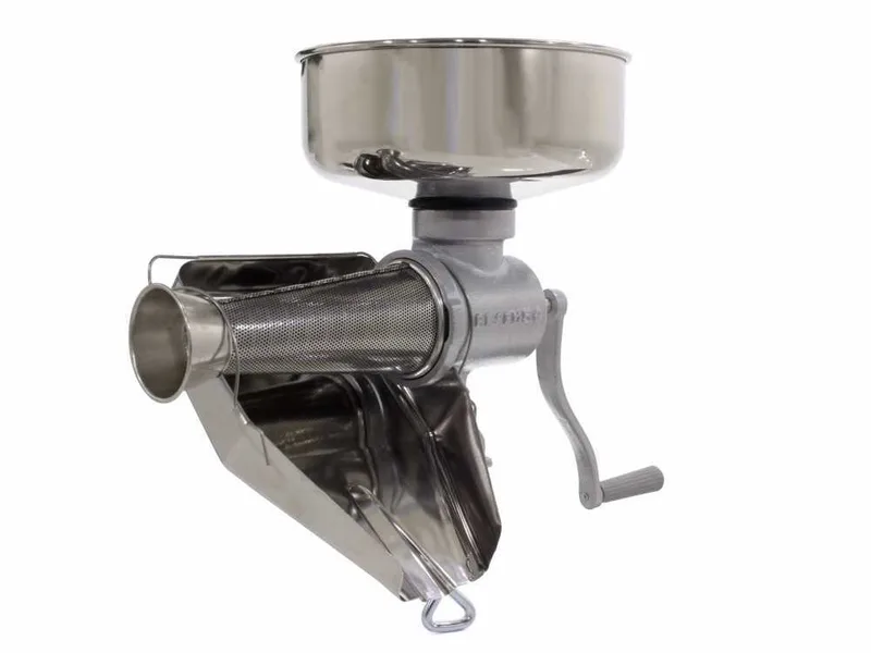 Reber 8502 N - Presse-tomates Manuel N°5 - collecteur et bac de récupération en acier INOX