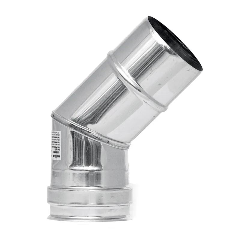 Raik Tuyau de Poêle / Conduit de Fumée 80mm - Coude à 45° INOX