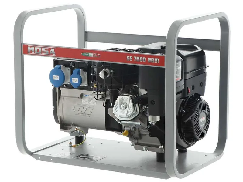 MOSA GE 7000 BBM - Groupe électrogène à essence 6 KW - Continue 5 kW Monophasé - Moteur B&S XR2100