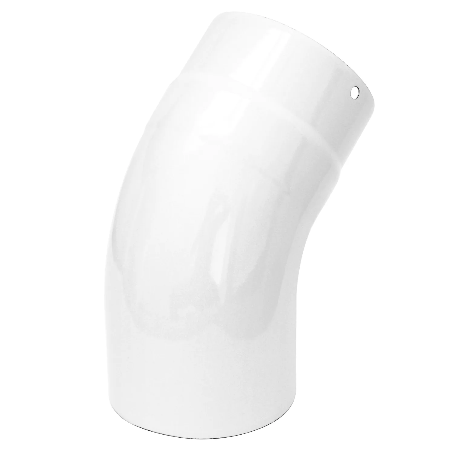 Coude de conduit de fumée / Coude de tuyau de poêle émaillé 120 mm - Coude lisse à 45° Blanc