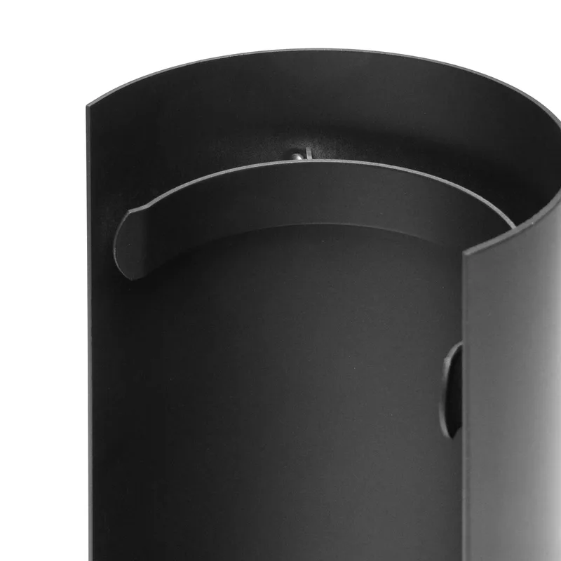 Raik Basic écran thermique 200mm noir L: 460mm pour tuyau de fumée / conduit de fumée