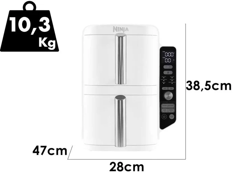Ninja Double Stack XL SL400EUWH - Friteuse à air chaud 9,5 L
