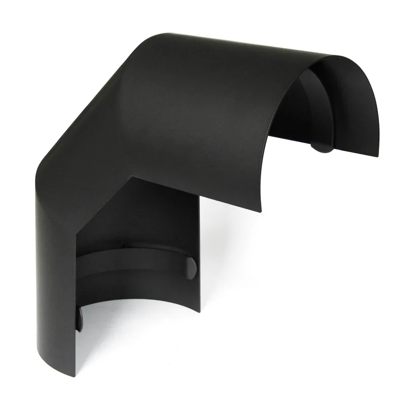 Raik Basic écran thermique 160mm noir pour coude en 3 parties 90° pour tuyau de fumée / conduit de fumée