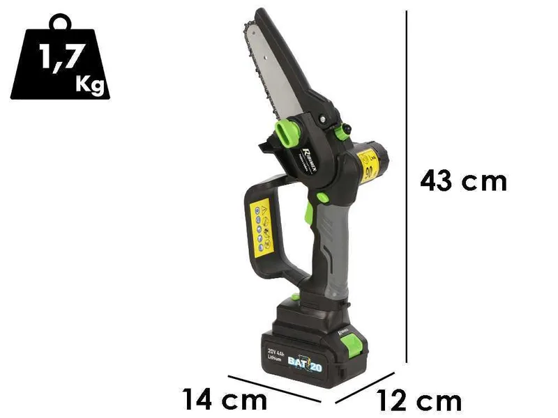 Ribimex PRBAT20/ELAG - Élagueuse sur batterie - 20v/4Ah