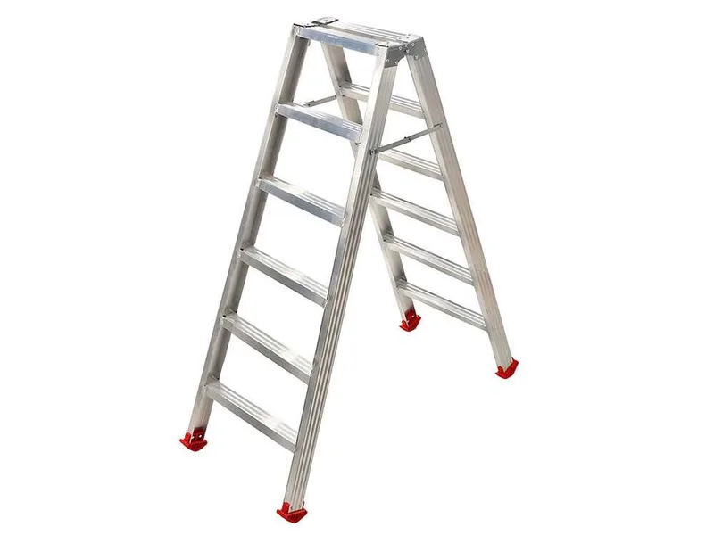 Échelle double en aluminium 1031, 2x6 marches, 1,41 m