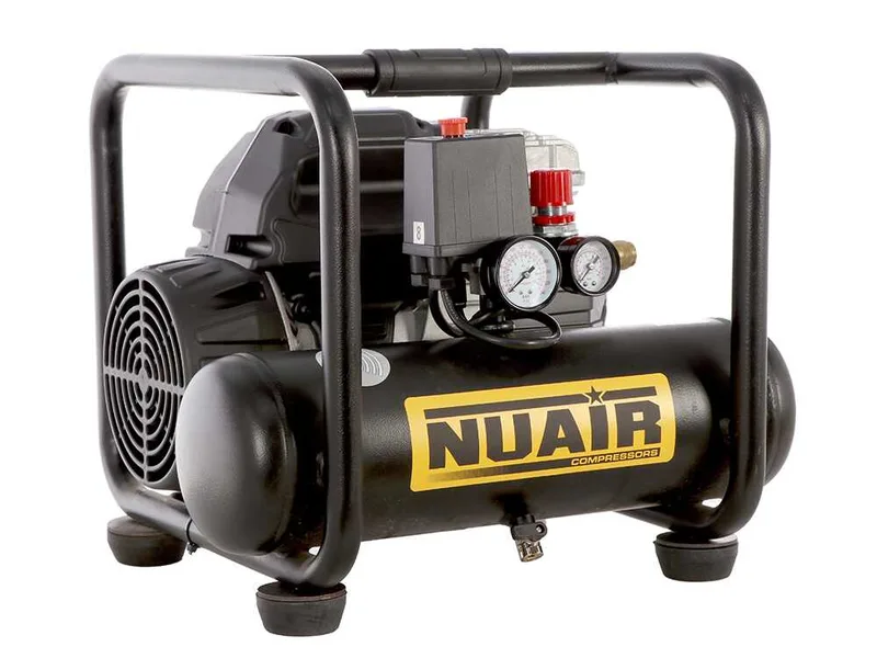 Nuair SIL 244/6 - Compresseur d'air électrique portatif monophasé silencieux, oil-less - Moteur 1.5 CV - 6 L