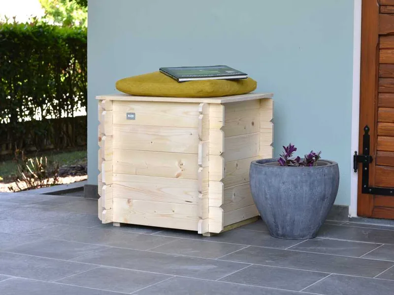 Alce Gaia - Coffre à outils de jardin - 60 x 60 x 54 cm